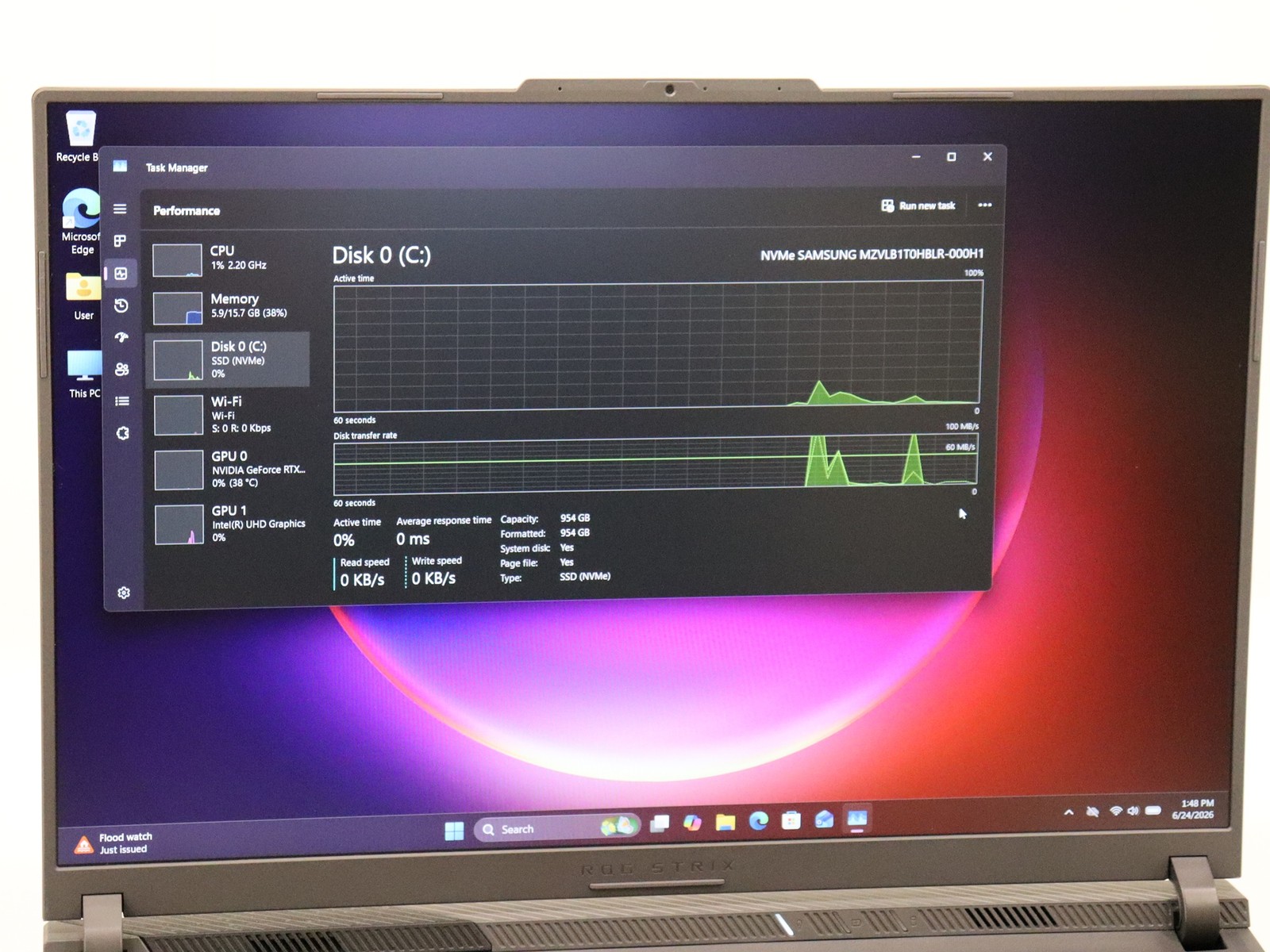 ASUS ROG Strix G614J 16″ Core i7-13650HX 16GB RAM 1TB NVMe GeForce RTX 4060 W11H
