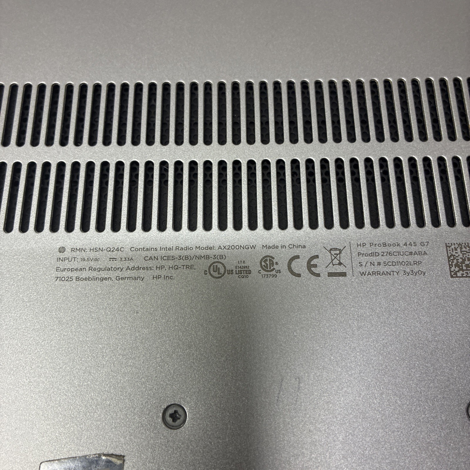HP ProBook 445 G7 14in Laptop Ryzen 5 4500U 12GB RAM