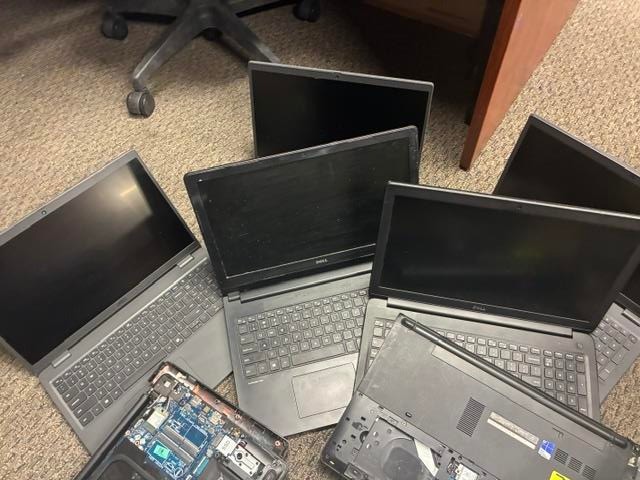 Box of laptops