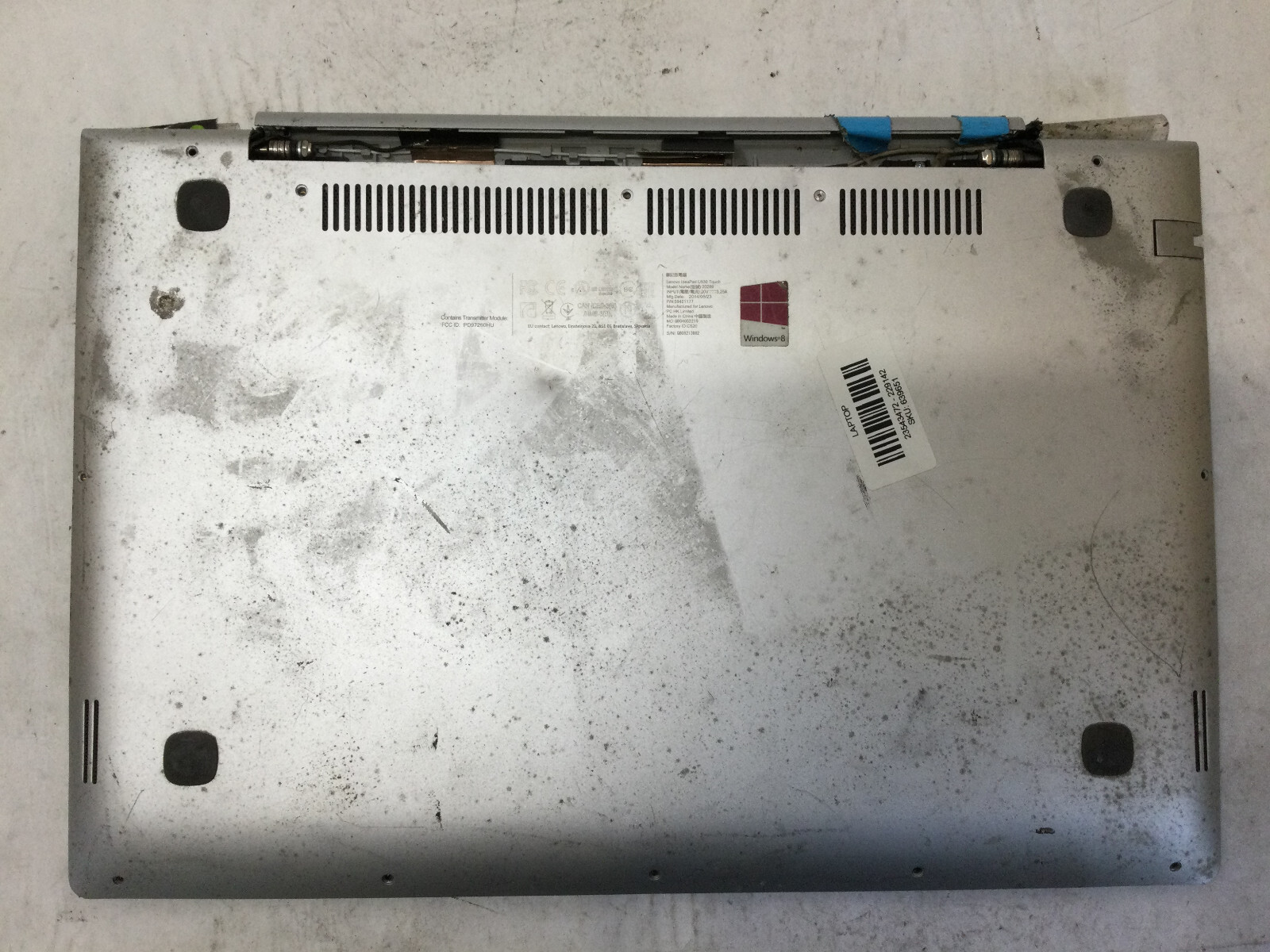 LENOVO IDEAPAD U530 TOUCH – FOR PARTS – BROKEN HINGES – INTEL I7 – READ DESC -BB