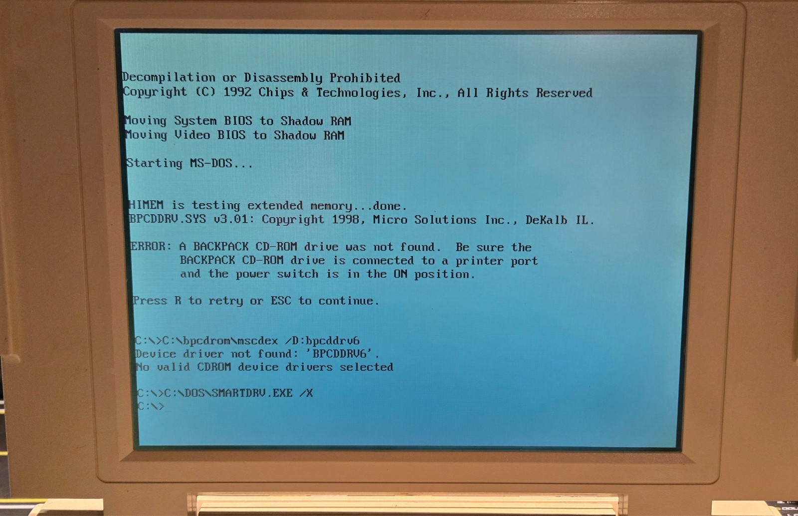 Vintage Inex 4100 (Cyrix Cx486SLC @ 25 MHz, 4 MB RAM, MS-DOS 6.22/Windows 3.1)