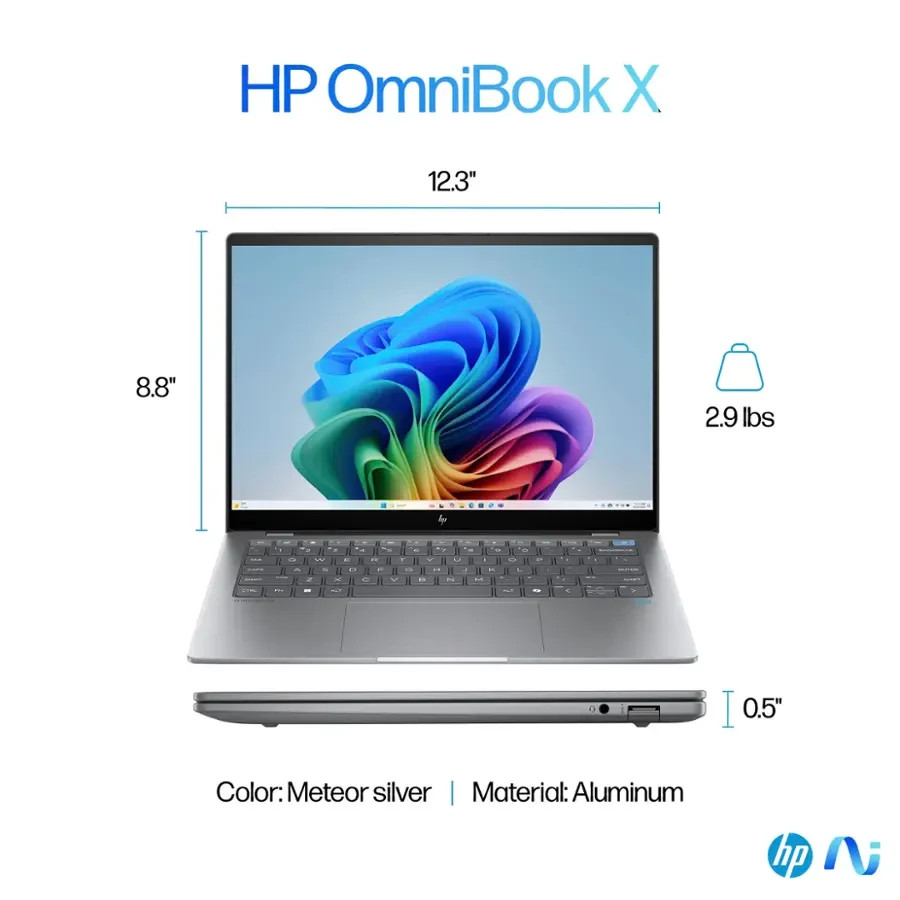 HP OmniBook 14″ 2.2K Touch Snapdragon X Elite 16GB RAM 1TB SSD Windows 11