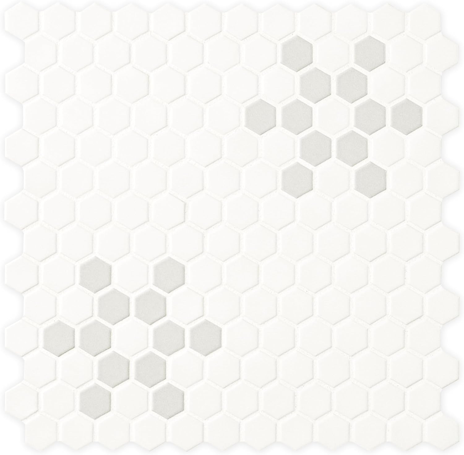 Stylish 12×12 Matte Porcelain Tile in White & Gray for Backsplash & Floors