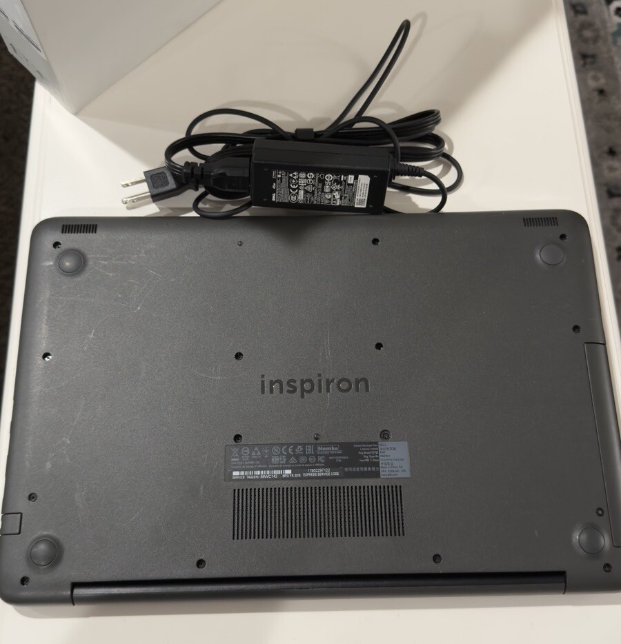 Dell Inspiron 5565 AMD A9 7th Gen. Dell Adapter 45W. No RAM, No HDD See Pictures