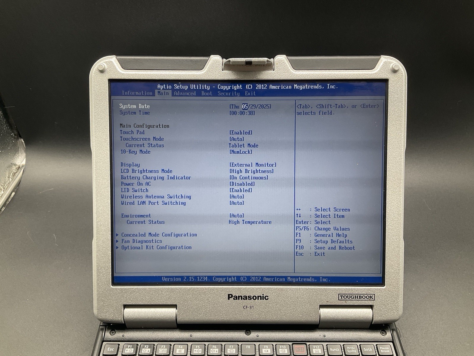 Panasonic CF-31 Core i5-5300U 2.30GHz 4GB MK5 13.1″ CF-3114631CM *NO HDD*