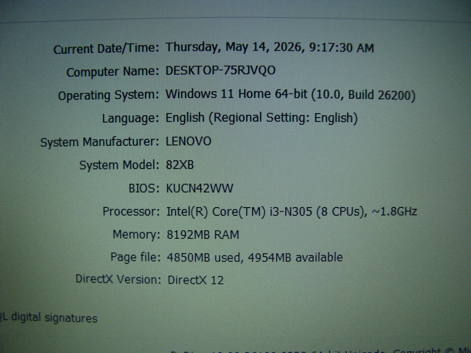 Lenovo IdeaPad Slim 3 15IAN8 15.6”FHD i3-N305 1.8GHz 8GB 128GB HDD WRTY27 100%B