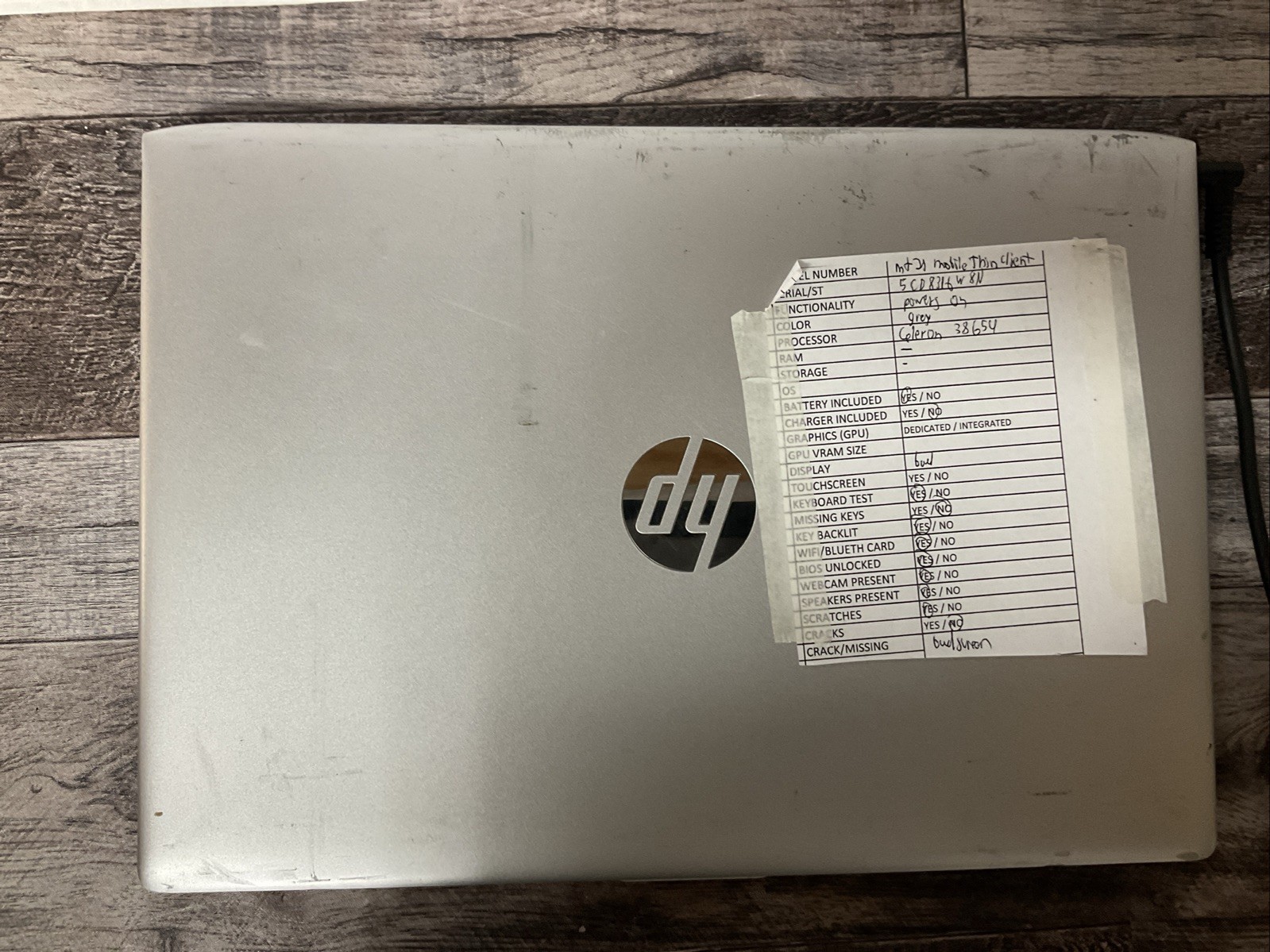 HP MT21 Mobile Thin Client / Celeron 3865U / No RAM / Laptop Notebook PC/U15