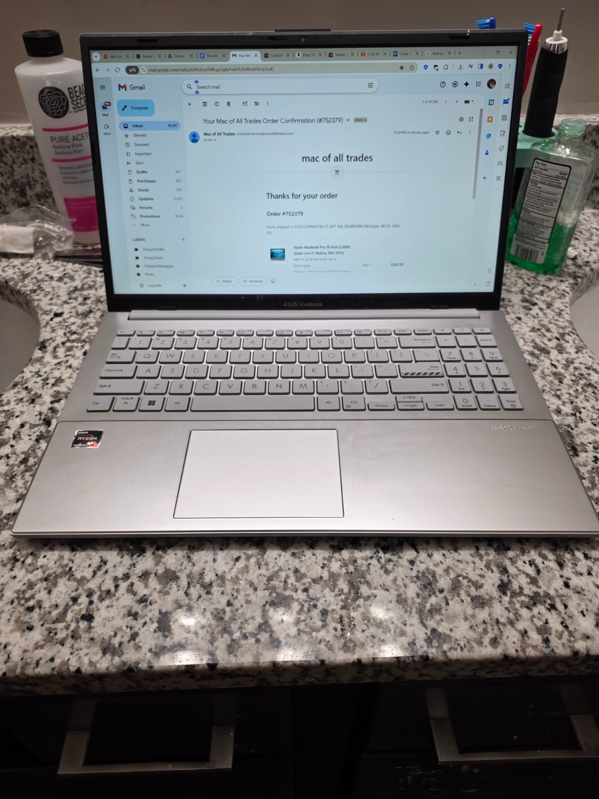 ASUS VivoBook S 15 Slim 15.6″ FHD AMD Ryzen 5 5600H 8GB 512GB SSD W11H Laptop BK