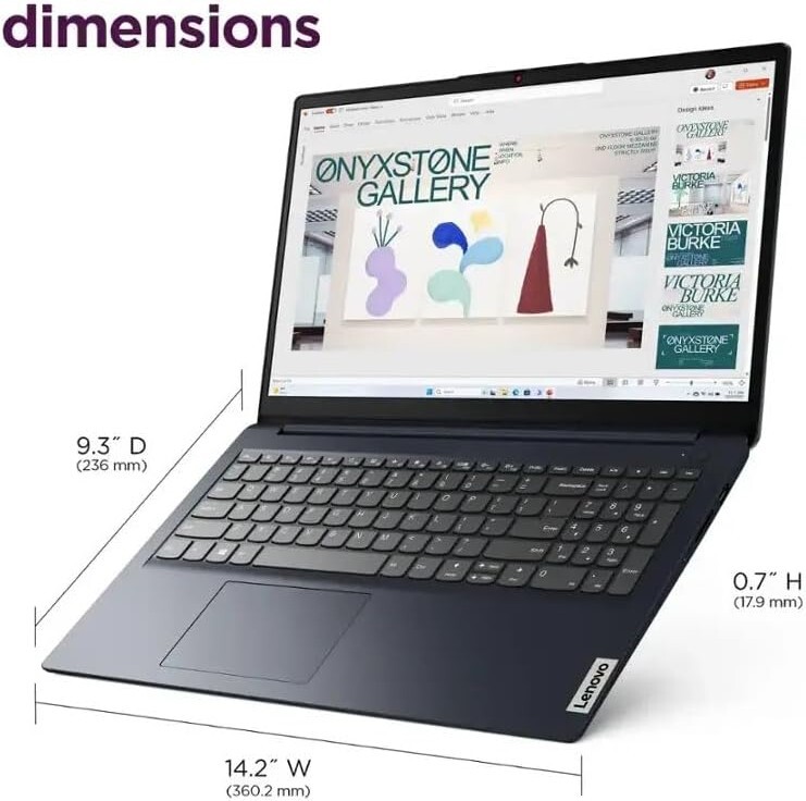 Lenovo Slim Laptop 15.6″ N4500 Up to 36GB RAM & 2TB SSD Win11 PRO+OFFICE Blue