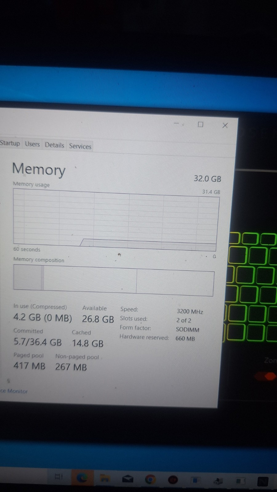 Acer Nitro 5 15.6″ Gaming Laptop Ryzen 5 5600H RTX 3060 32GB 256GB SSD W10