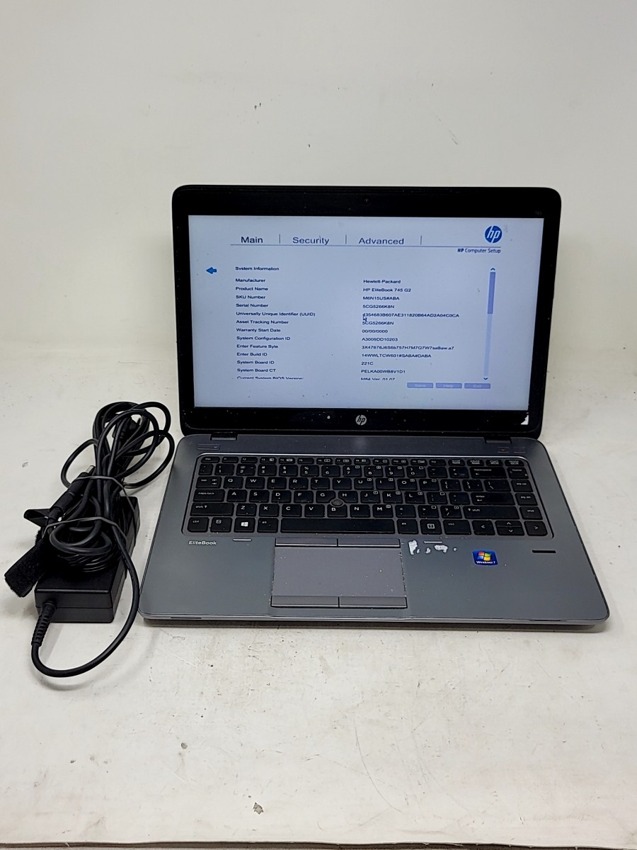 HP ELITEBOOK 745 G2 M6N15US-ABA Laptop AMD A8 PRO-7150B 4GB 250GB