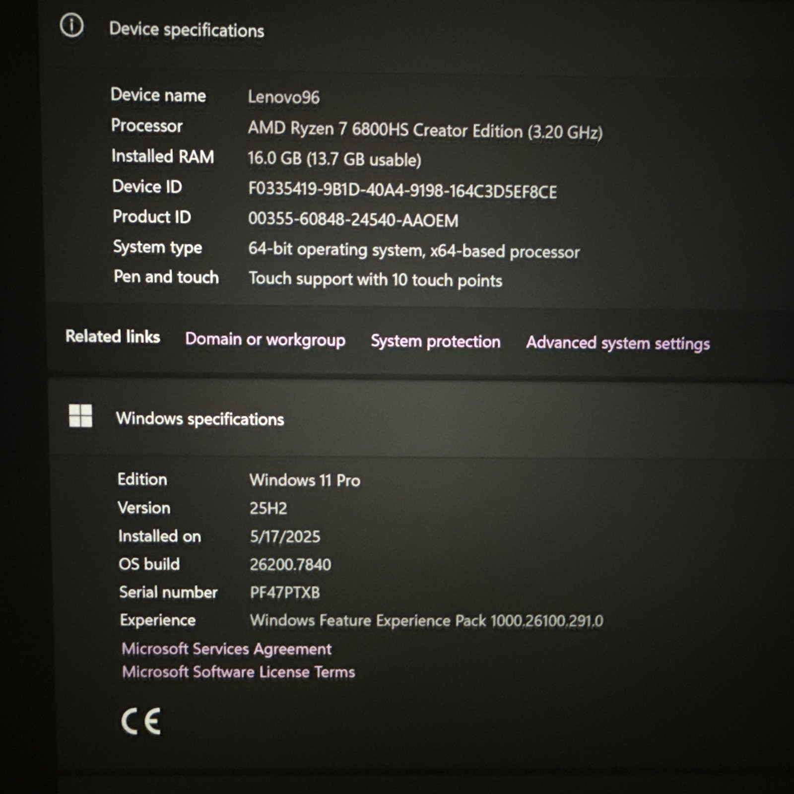 Lenovo Slim 7 Pro X 14ARH7 14.5″ Ryzen 7 6800HS 16GB 1TB RTX 3050