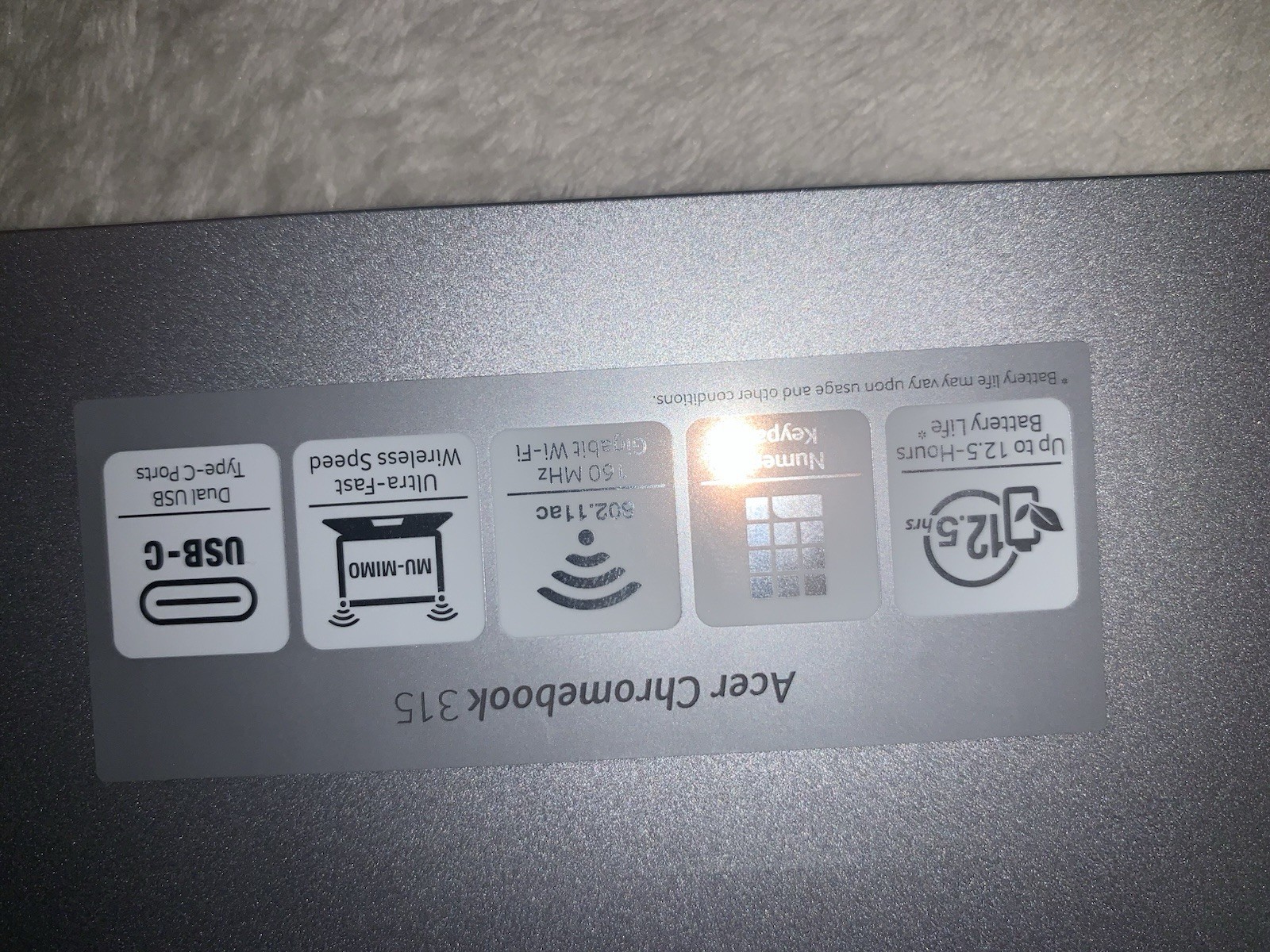 Acer Chromebook 315 Intel W/Charger