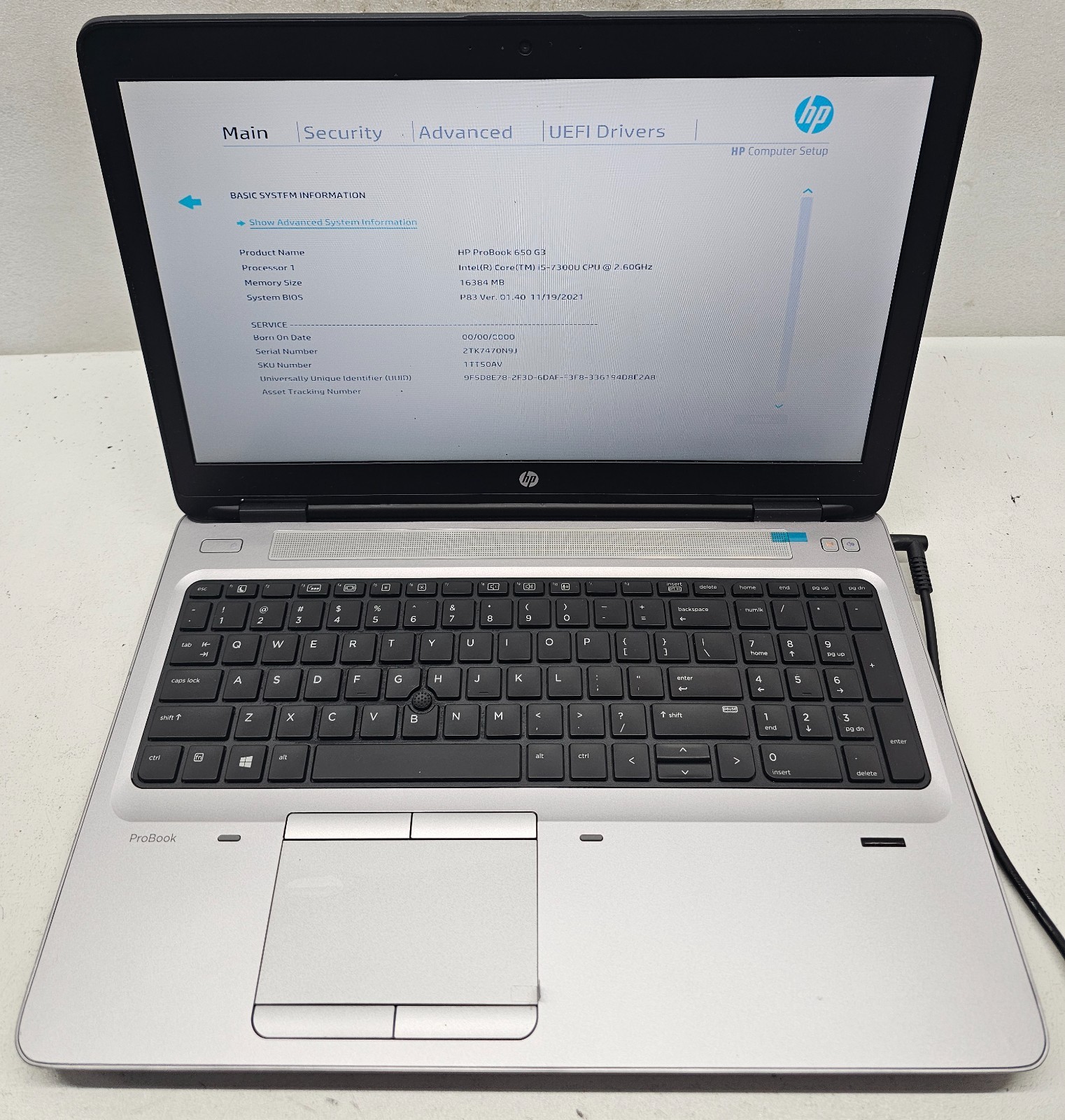 HP ProBook 650 G3 Laptop Intel Core i5-7300U 16GB Ram NO HD/OS (FL)