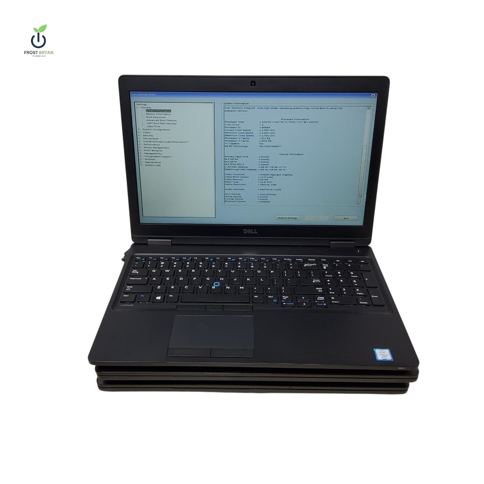Lot of 3 Dell Latitude 5580 Laptops i5-i7 7th Gen 8/16GB No OS Grade D [READ]
