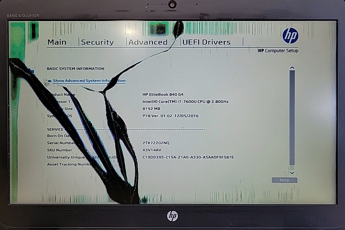 HP EliteBook 840 G4, Intel Core i7-7600U @ 2.8GHz, 8GB RAM, NO SSD, NO OS *READ*