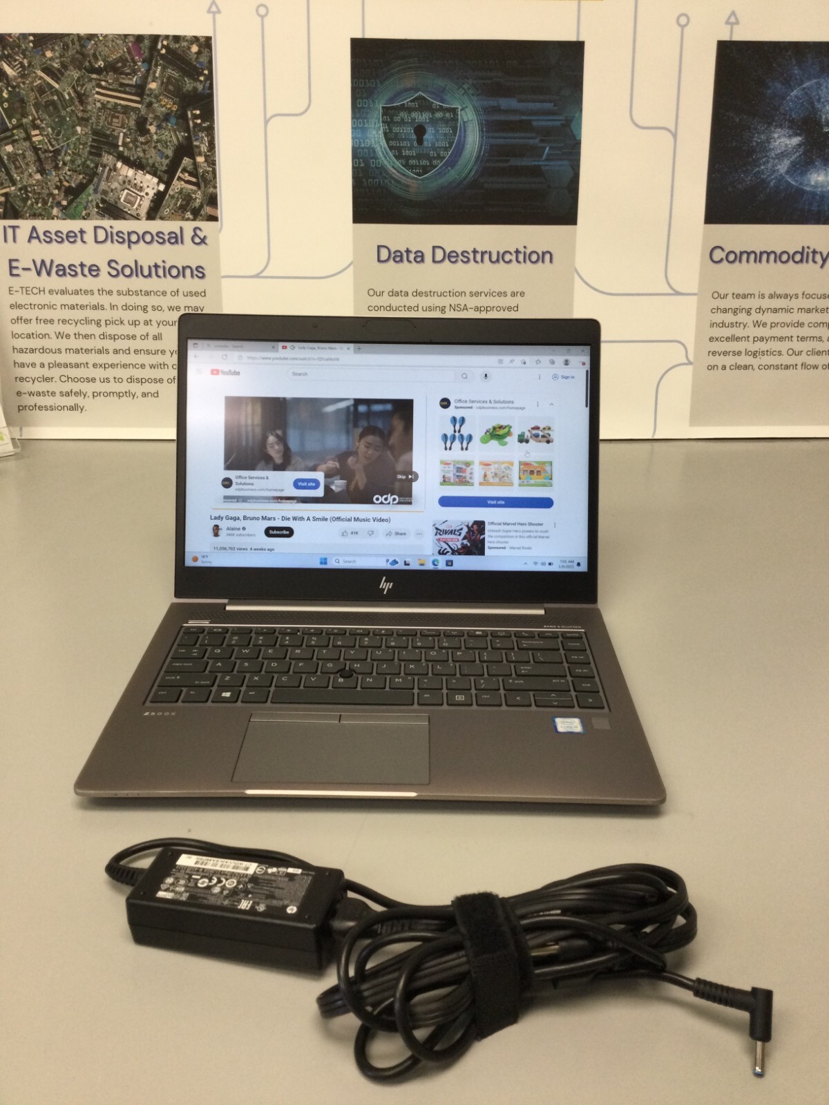HP ZBook 14U G5 i7th gen 2.50GHz 4GB RAM 128GB SSD 14” Windows 11 pro
