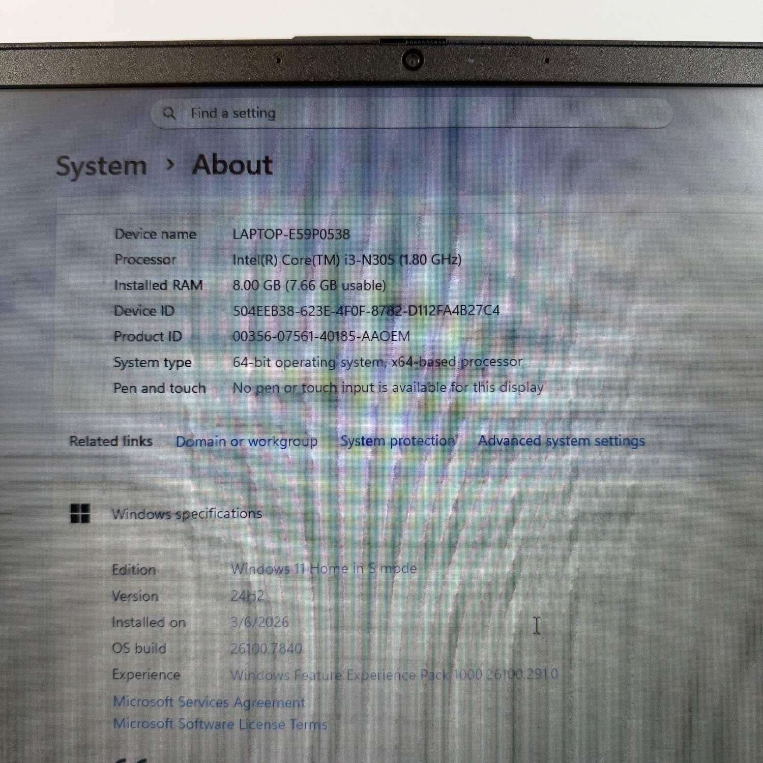 HP Laptop 15-FD0113DX 15.6″ i3-N305 3.8GHz 8GB RAM 128GB UFS