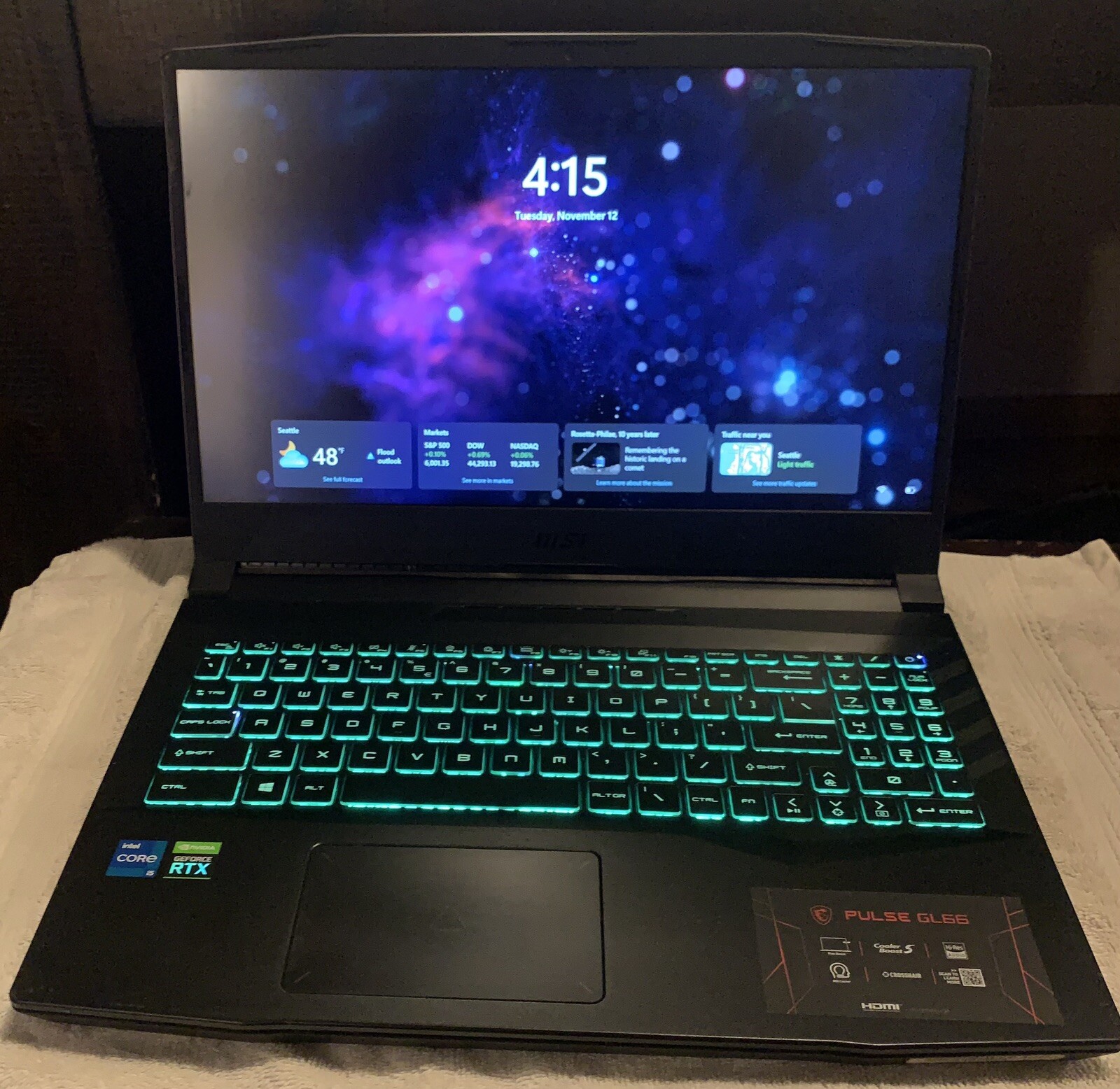 MSI Pulse GL66 11UCK-234 15.6” Laptop i5-11400H, RTX 3050, 8GB RAM, 512GB SSD