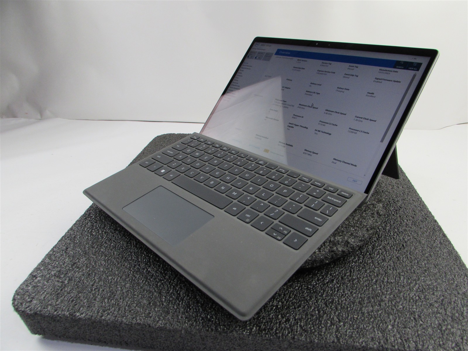 DELL LATITUDE 7320 (Detachable) 1920X1280 I7-1180G7 256GB SSD 16GB RAM NO O.S