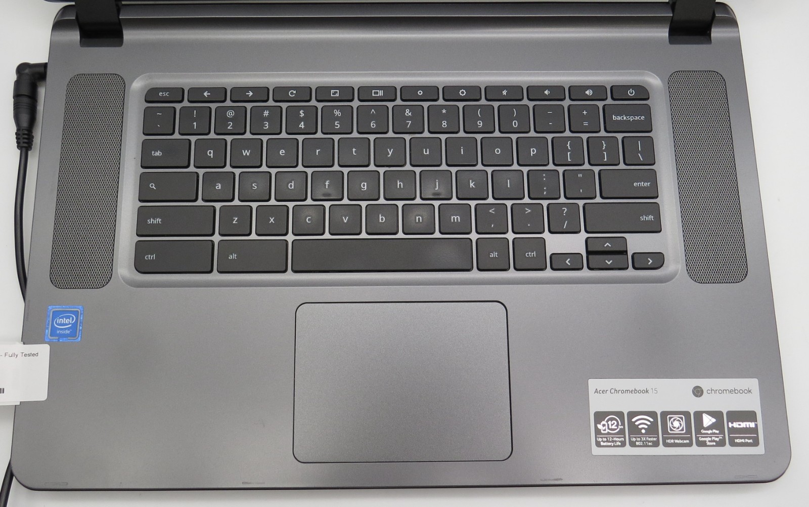 Acer Chromebook 15-15.6″- Celeron-N3060@1.6GHz-2GB RAM-16GB internal-NO OS- READ