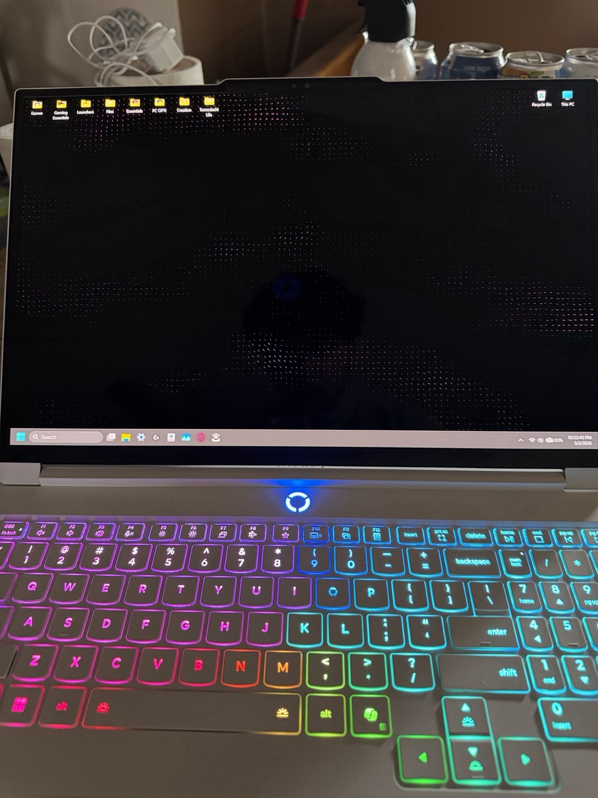 Lenovo Legion White Gaming Laptop RGB Backlit Keyboard Built-in Webcam