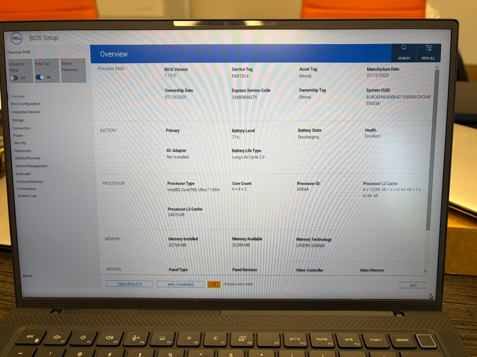 Dell Precision 5490 Core Ultra 7 32GB RTX ProSupport PLUS Warranty Til 7/2030