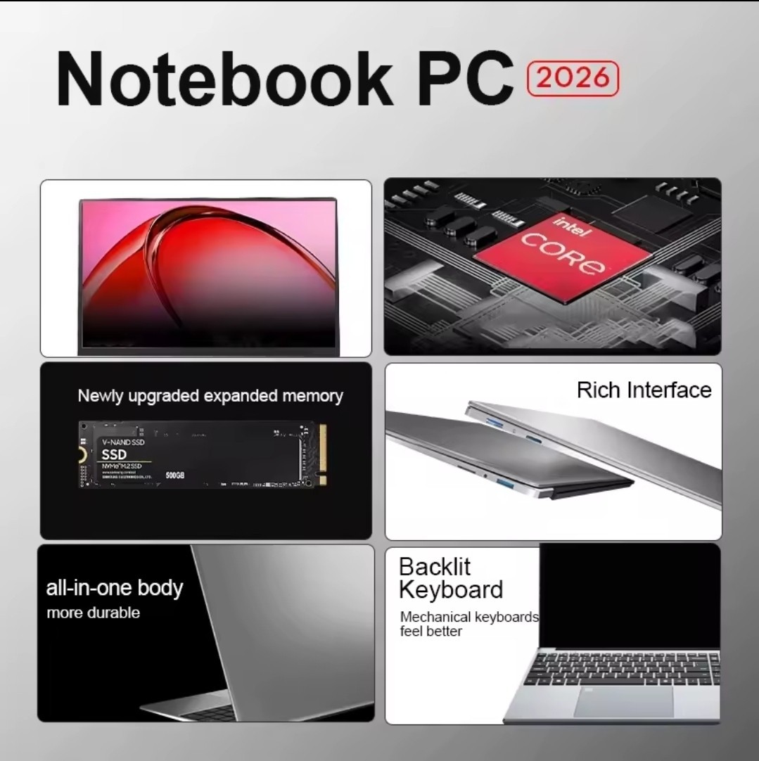 15.6in Intel Core i9 Laptop 16GB SSD Win11 FHD Fingerprint Backlit