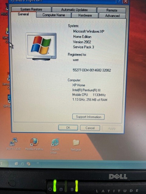 Vintage Dell Latitude C810 Laptop Windows XP DVD/Floppy Serial PORT WORKING