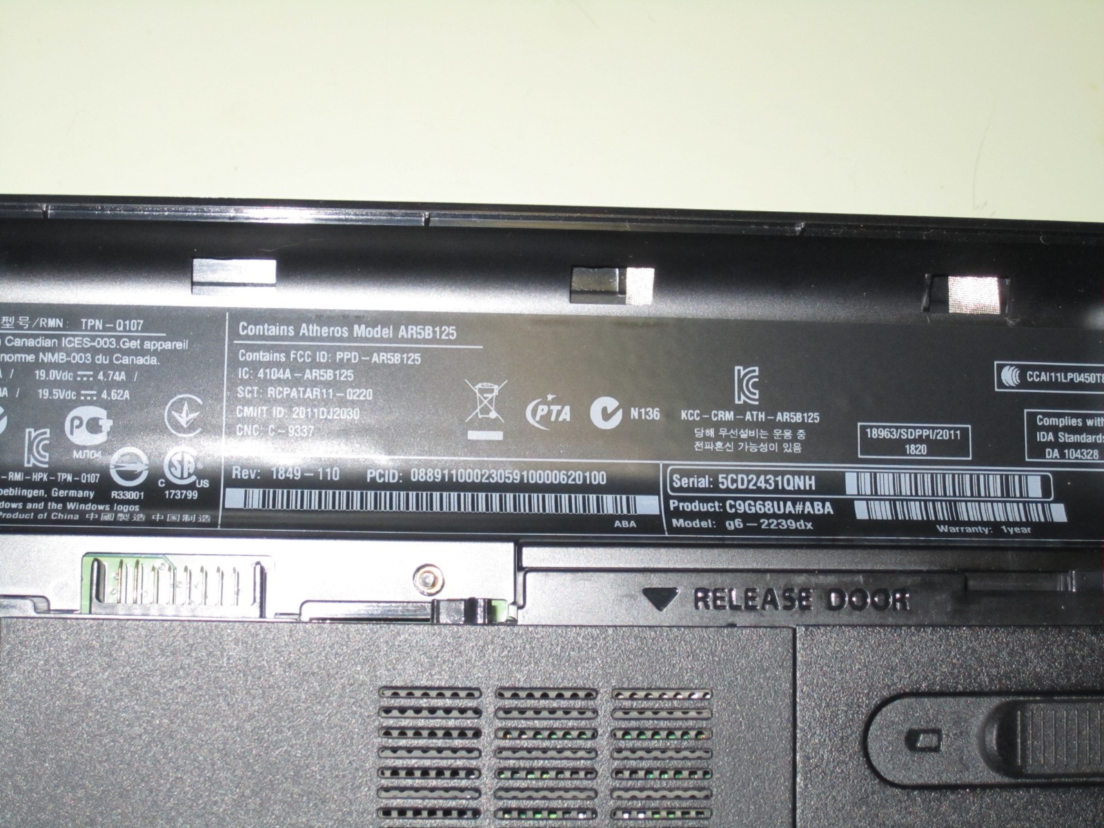 HP PAVILION G6-2239DX LAPTOP – WINDOWS 11 ENTERPRISE