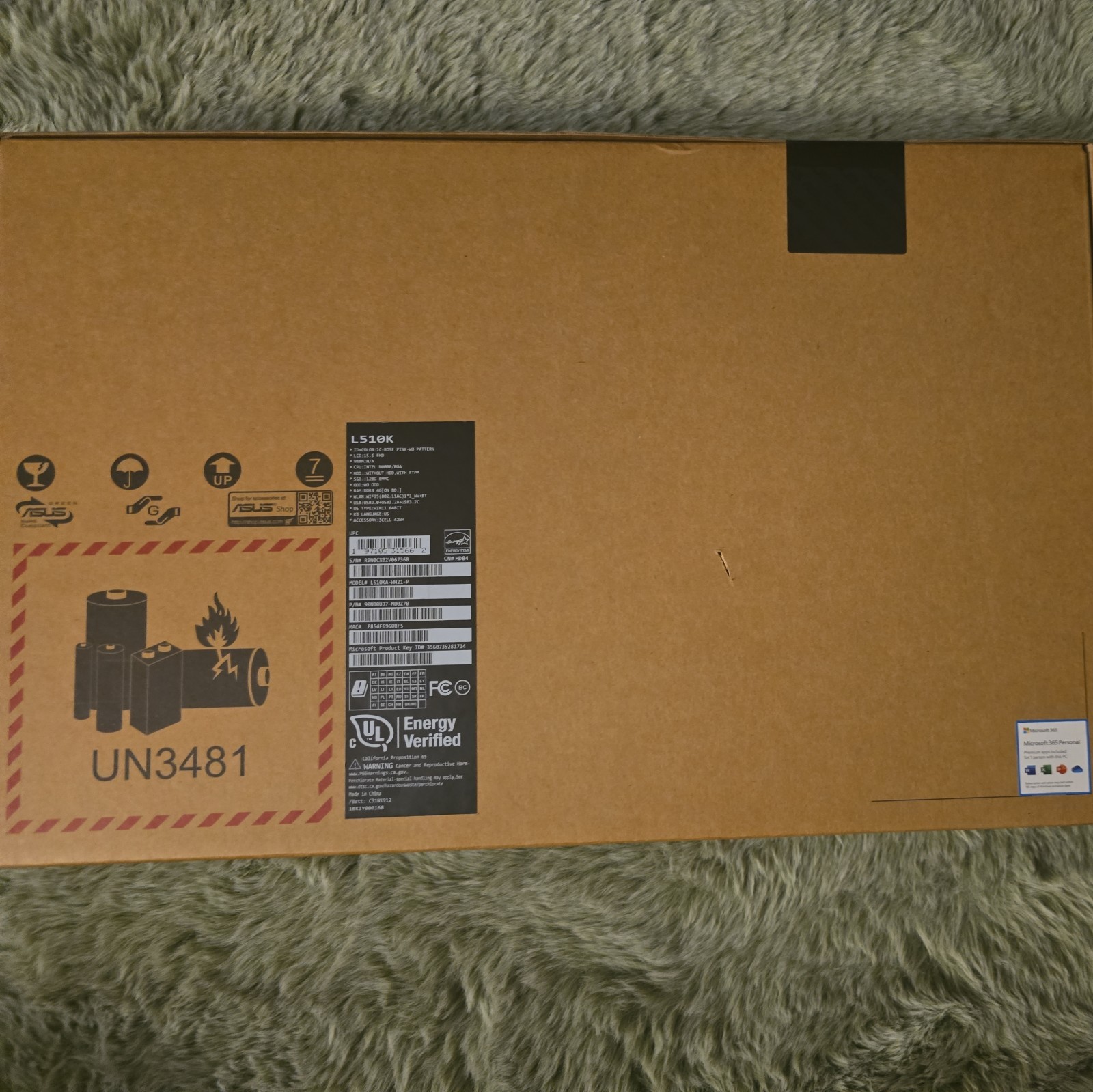 Asus Pentium N6000 15.6” Full HD IPS Display Laptop 4GB RAM 128GB eMMC WIN11