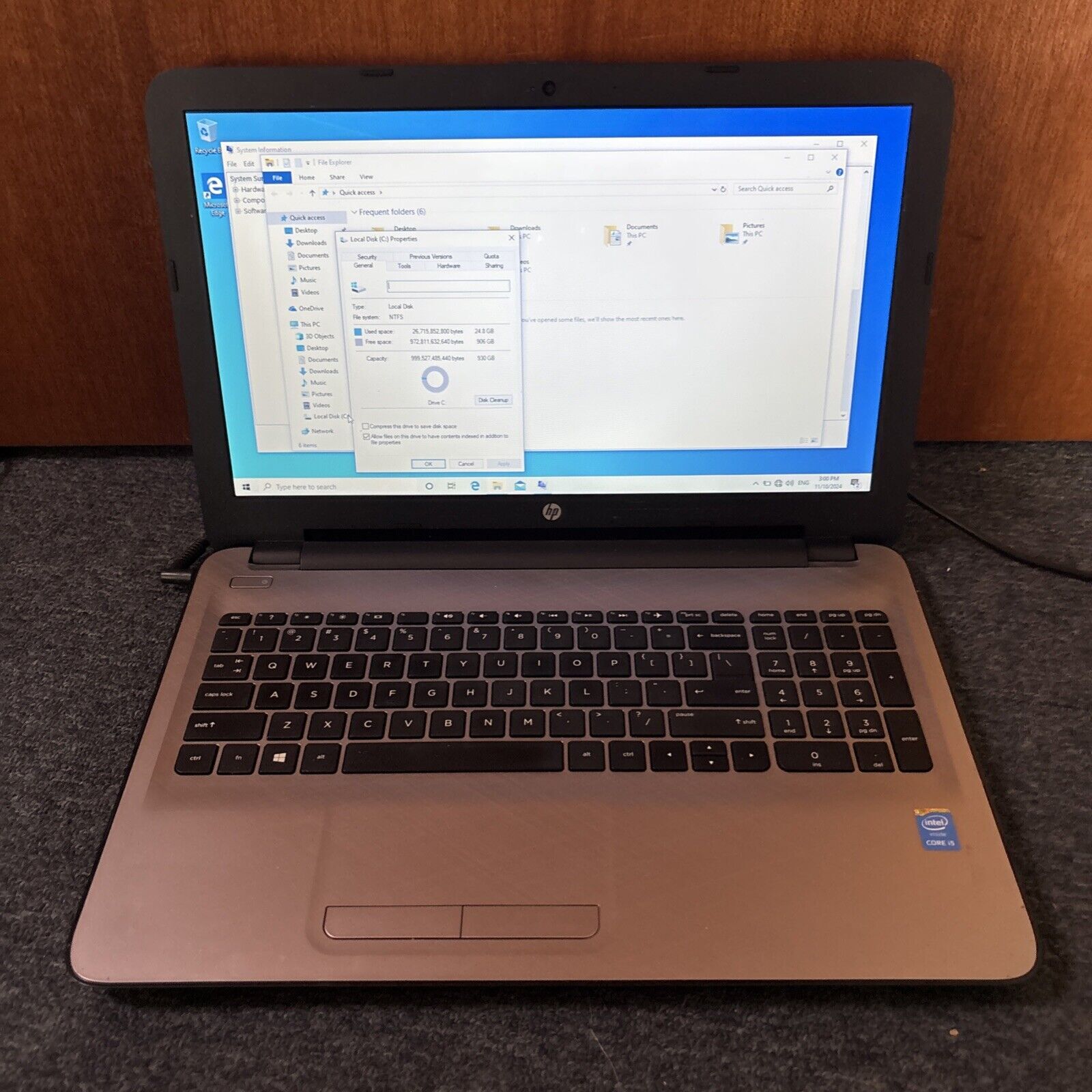 HP Laptop 15.6″ Ac607tu i5-4210U 8gb RAM 1TB DVD Drive *Flat Battery*