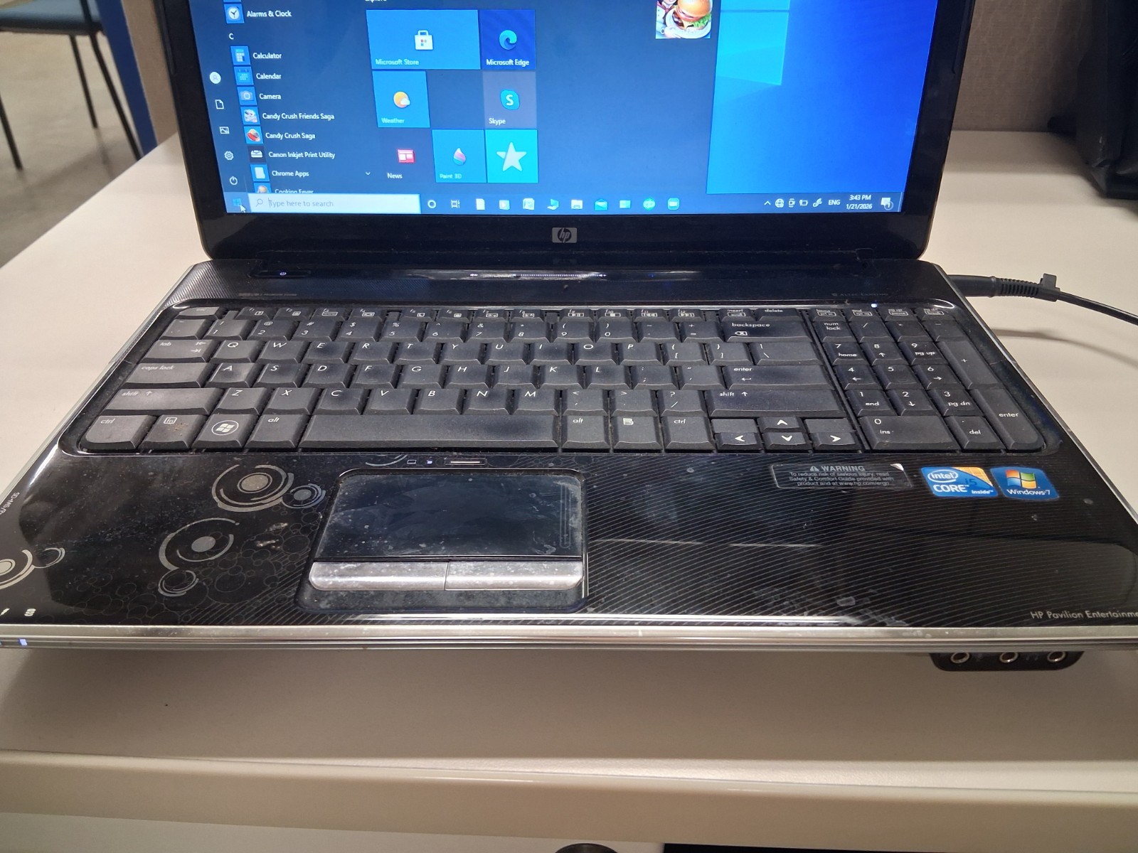 HP Pavilion dv6 Notebook PC Windows 10 PRO 4GB RAM 300 GB Hard Drive