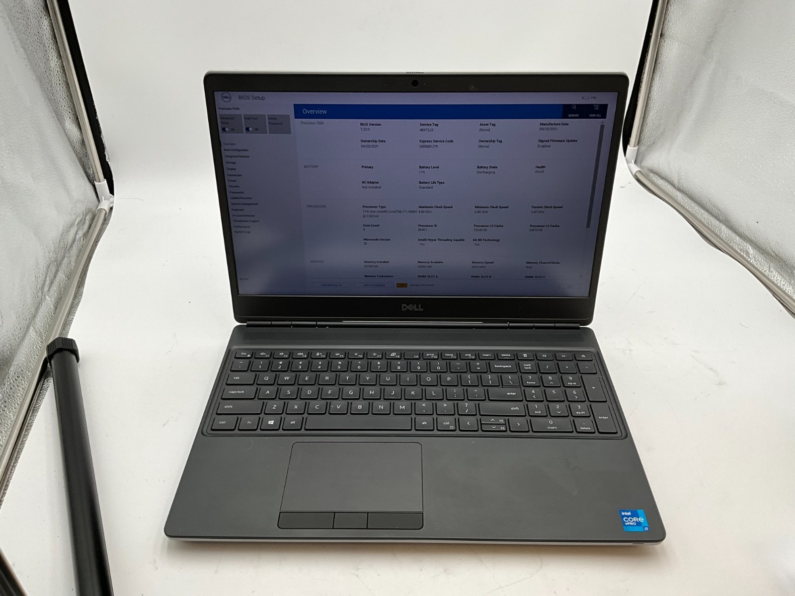 DELL Precision 7560 i7-11850H 2.50g 32GB 1TB T1200 15.6″ WIN11 LAPTOP 4B6T2J3