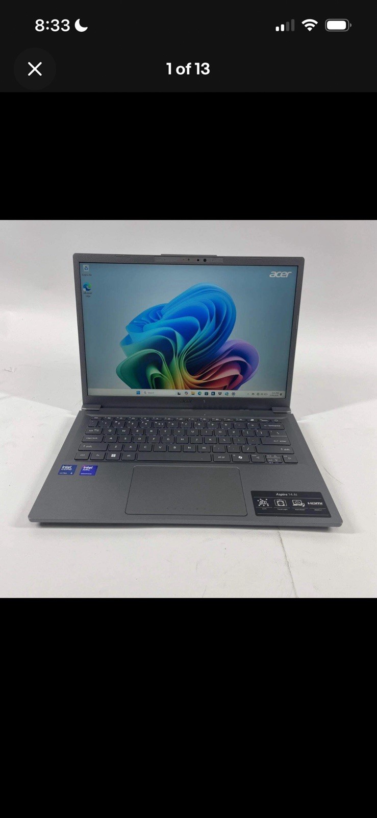 Acer Swift 14 AI Core Ultra 5 16GB RAM 1TB SSD Windows 11 Home Used Very Good