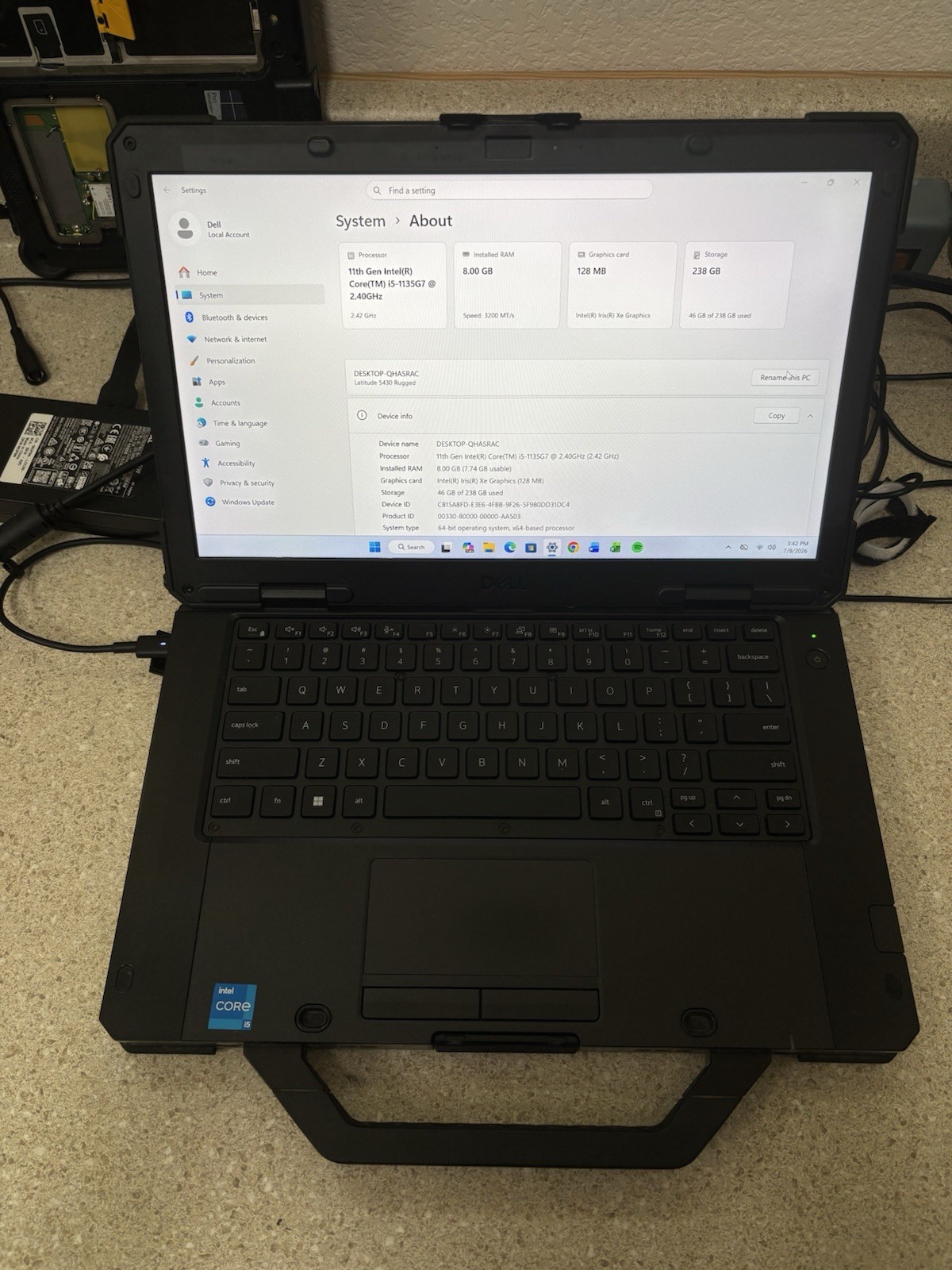 Lot of 2 Dell Latitude 5430 Rugged i5-1135G7 2.40GHz 256GB Win 11 Pro 8GB Touch