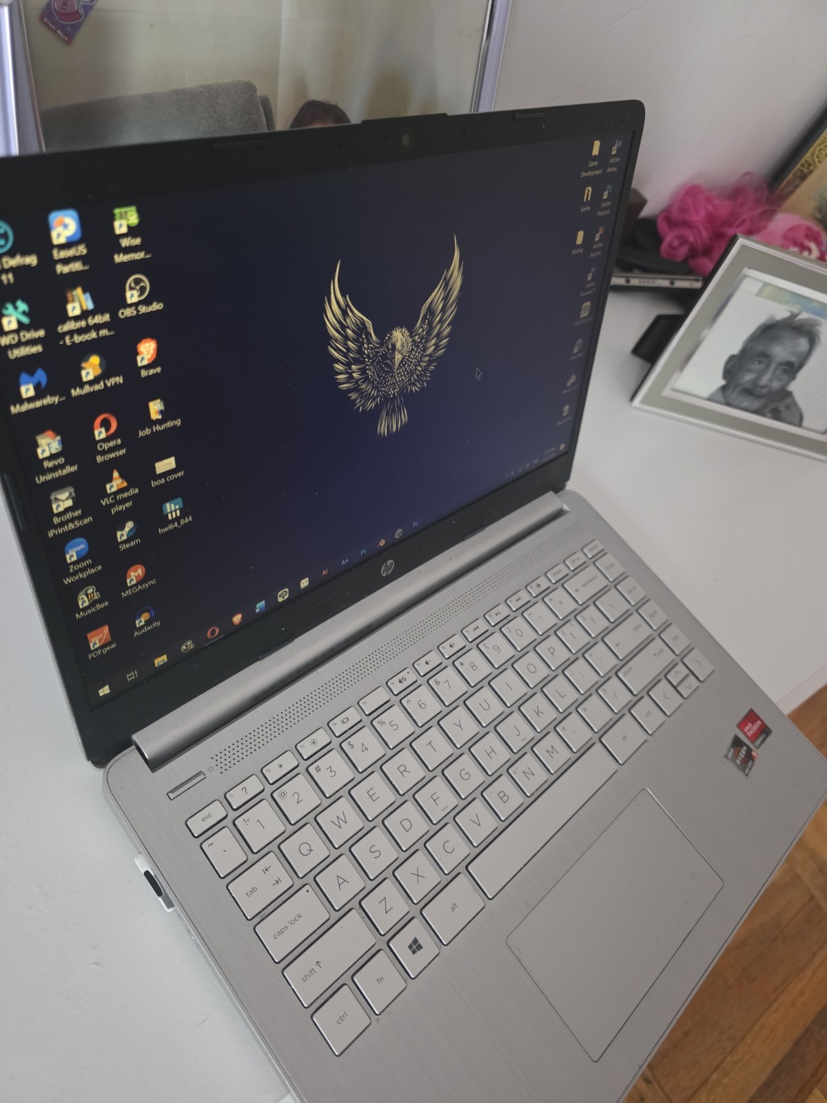 HP 14″ Ryzen 5 5500U, 16GB RAM 240GB SSD, 1920×1080, Windows 10 Silver Laptop