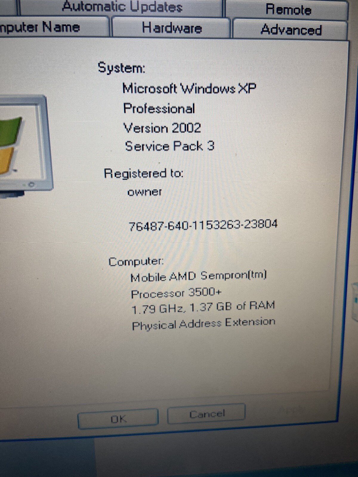 Dell Inspiron 1501 Laptop Amd Athlon 64 X2 1.3GB RAM 60gb HDD WinXP NO CHARGE