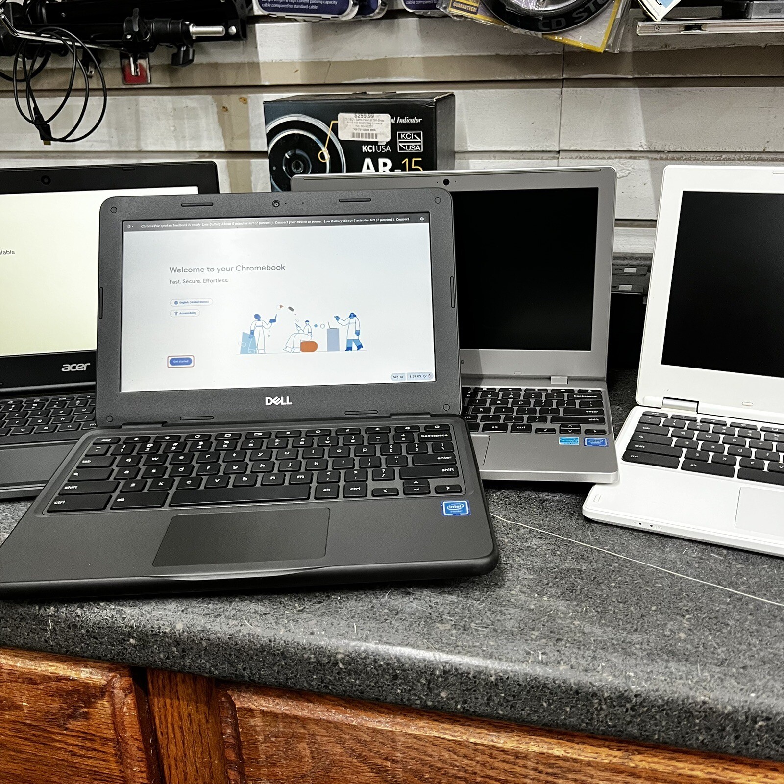 Dell Chromebook 3100 Lot Acer Samsung 4 Computers Tested Working Great
