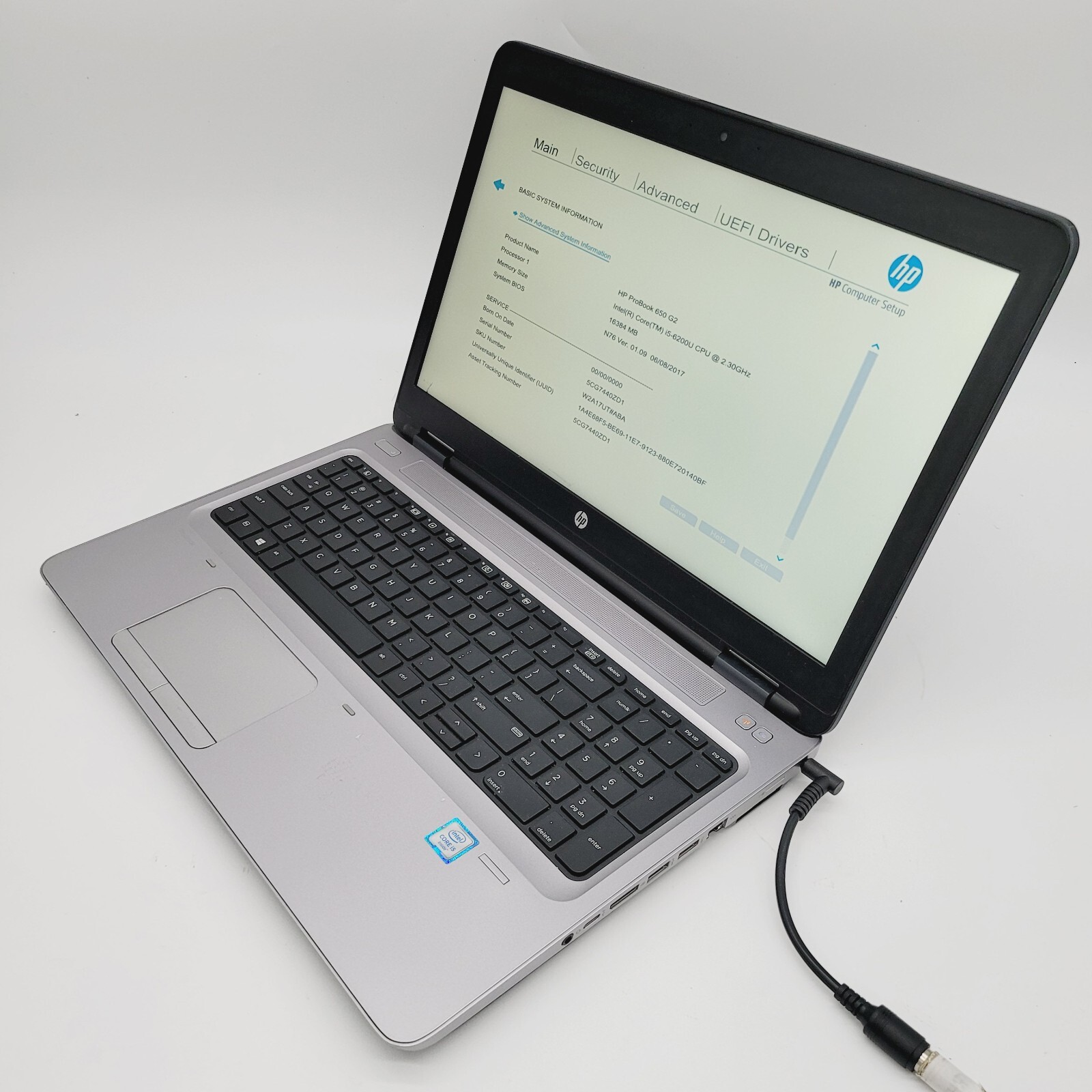 HP Probook 650 G2 Core i5-6200U 2.3GHz 16GB RAM No HDD 15.6″ ***Boot to Bios