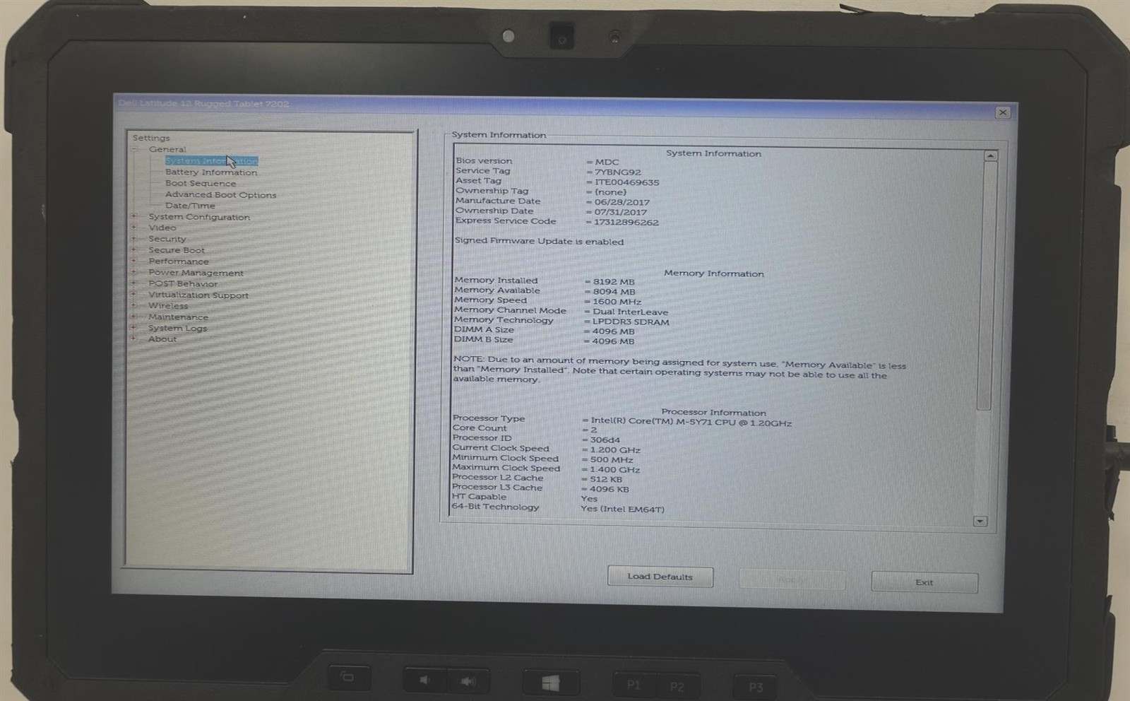 Lot 5 Dell Latitude 12 Rugged Tablet 7202 11.6″ Core M-5Y71 1.20GHz 8GB No SSD