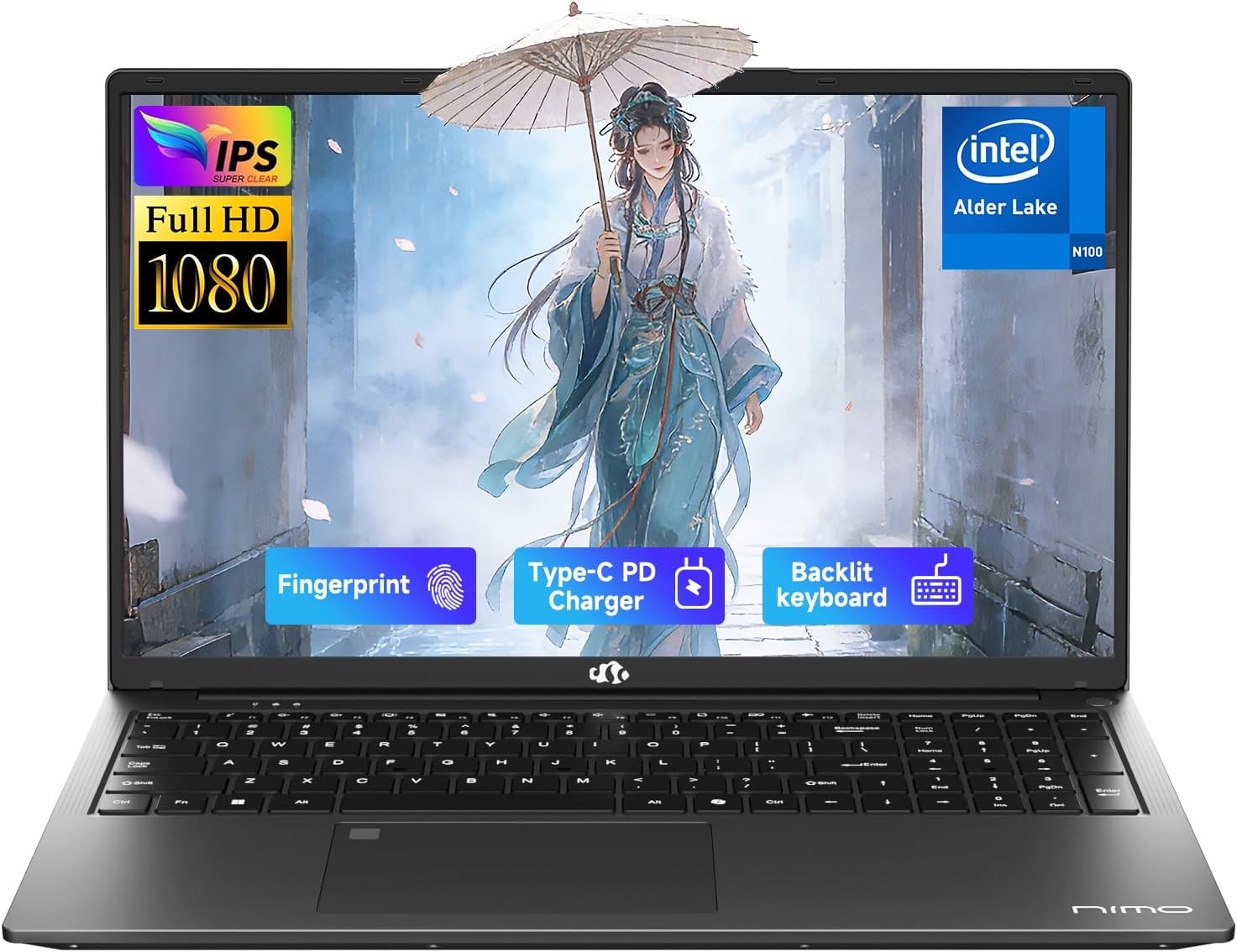 NIMO 17.3″ FHD IPS Student Laptop 16GB RAM 256GB SSD Pentium 4 Cores N100