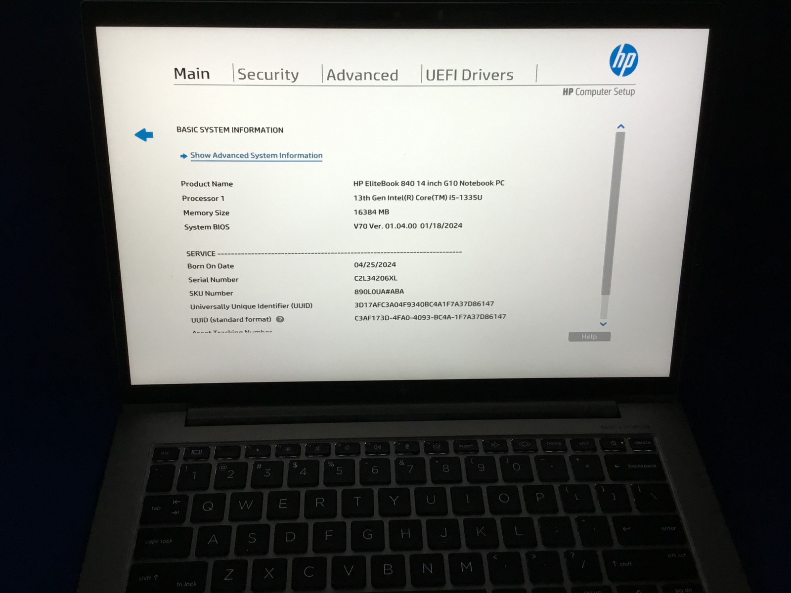 HP Elitebook 840 G10 LAPTOP 14″ i5-1335U 16GB RAM 256SSD BT BKLT CAM FHD NO OS