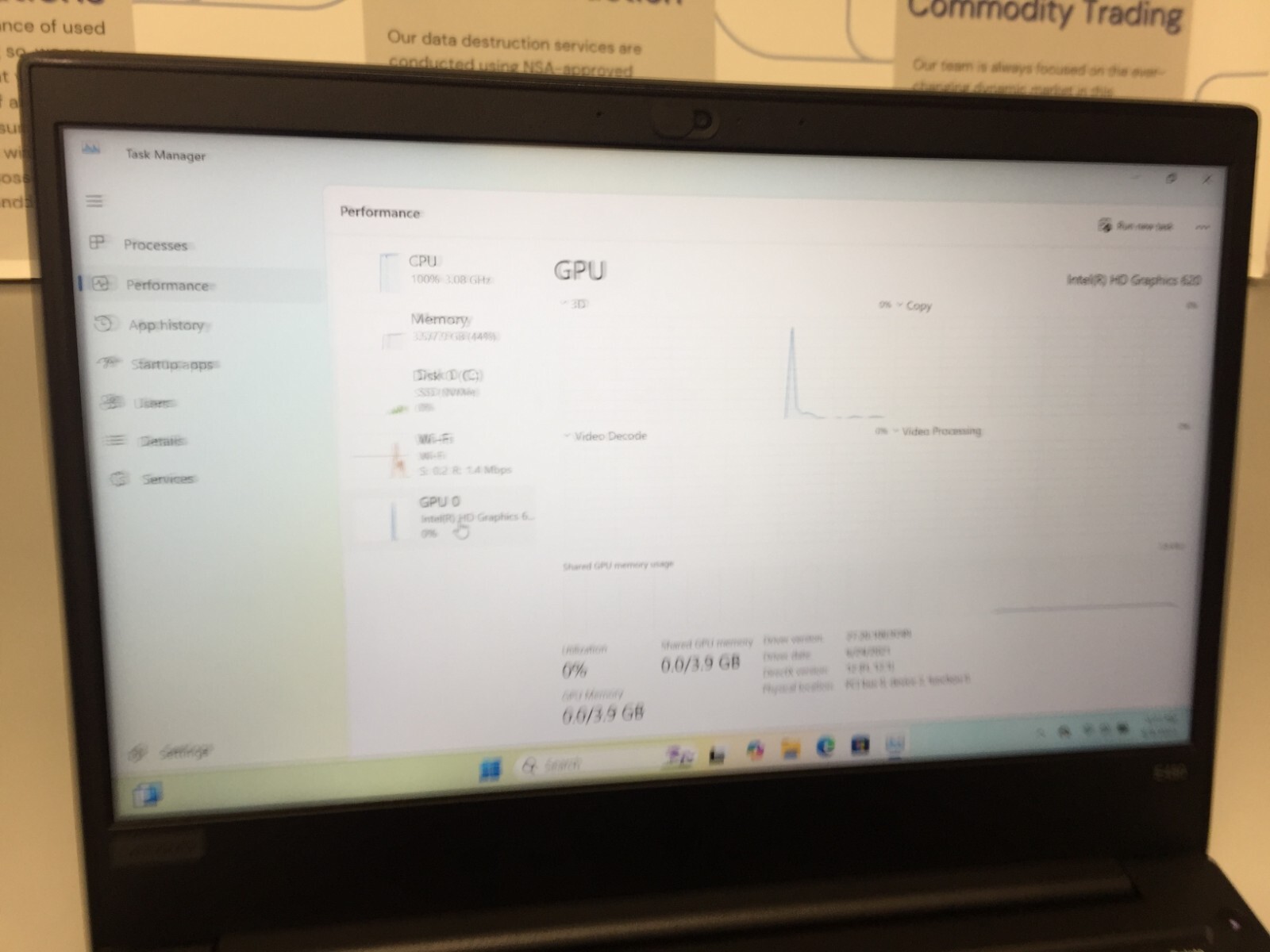 Lenovo ThinkPad E480 14″ core i5 7th Gen 2.50 GHz 8 GB RAM 256 GB SSD WIN 11 PRO