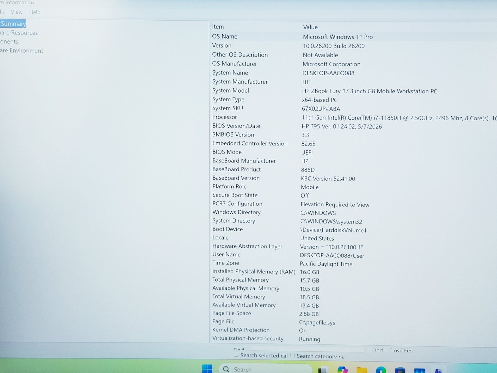 HP Zbook Fury G8 17.3inch Core i7-11850H 16GB 715GB NVMe RTX A4000 8GB GPU