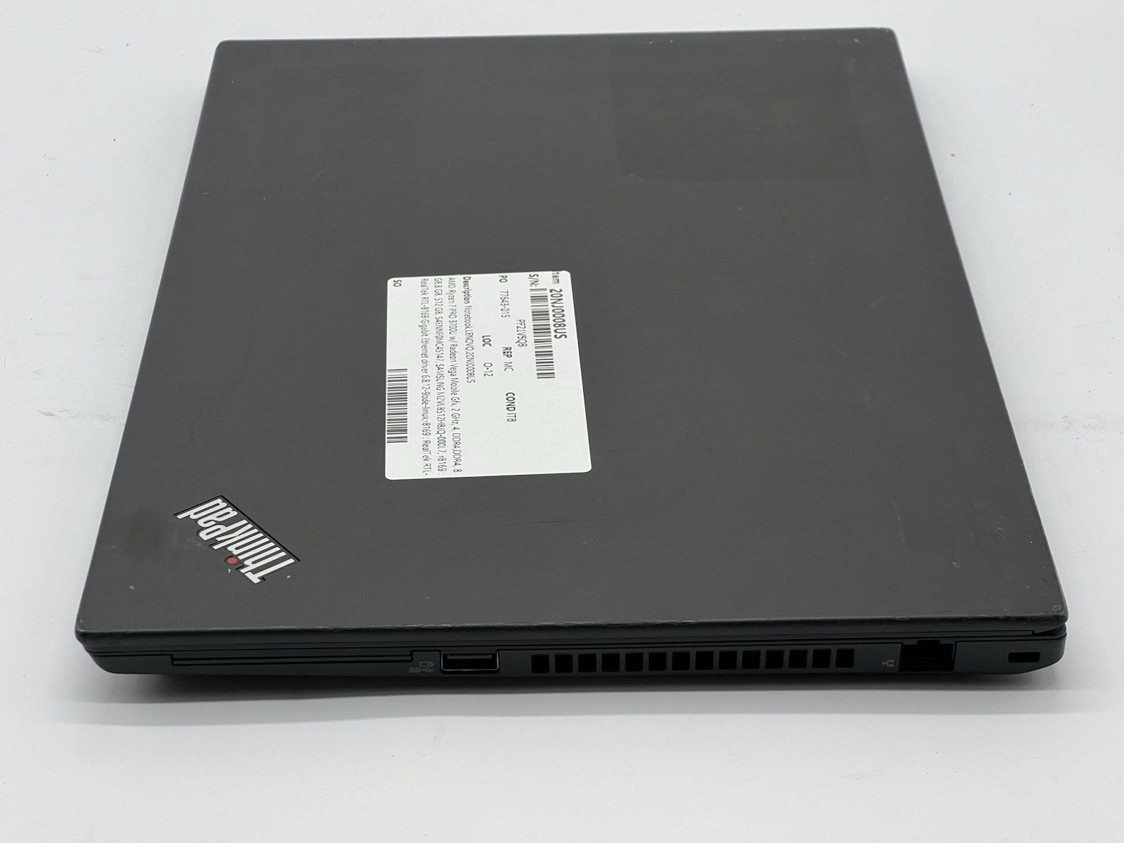 Lenovo ThinkPad T495, Ryzen 7 PRO 3700U, 2.3GHz, 16GB, 512GB NVMe-No OS/AC