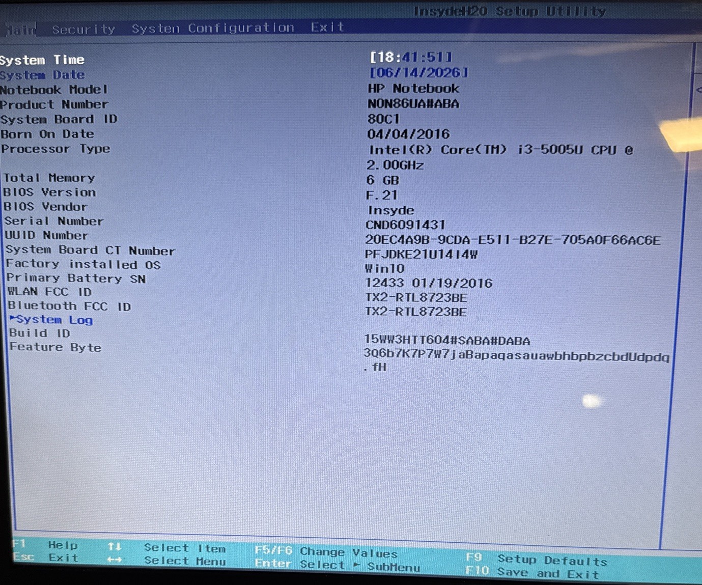 HP 15-ac163nr 15″ Notebook – Intel i3-5005U @ 2.00GHz, 6GB Ram, NO HD