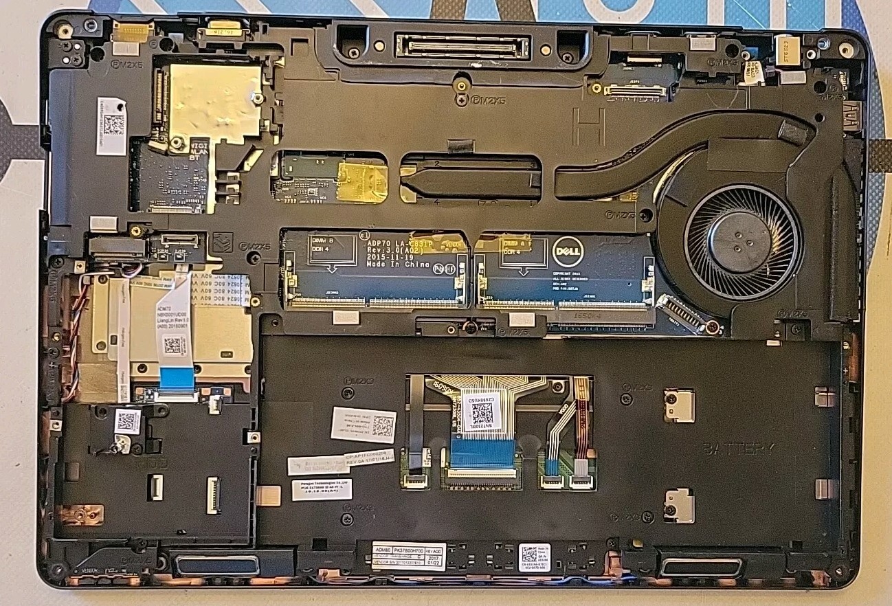 Parts AS-IS Dell Latitude E5470 Lower Assembly **No Back Cover