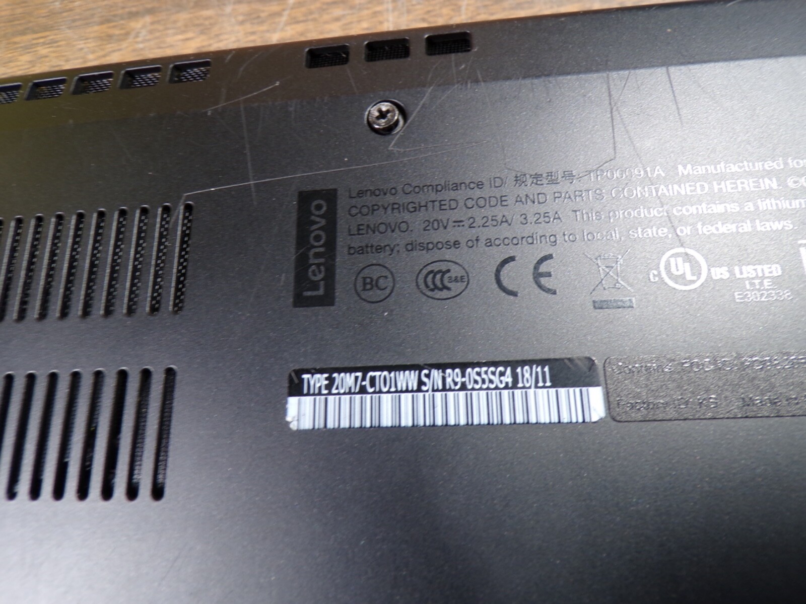 THINKPAD LENOVO L380 YOGA INTEL CORE i5-8250U 1.60GHZ 16GB RAM