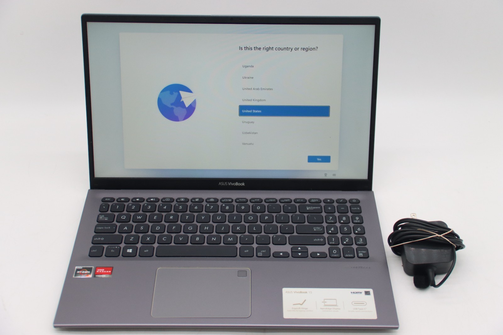 Asus Vivobook 15 F512D 15.6″ AMD Ryzen 3 3250U, 8GB RAMS , 256GB SSD- Slate Gray